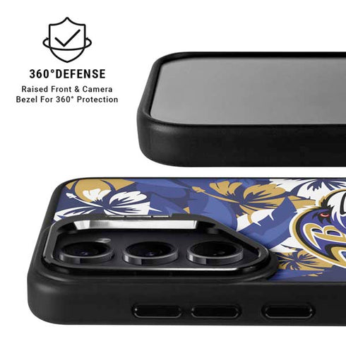 NFL Baltimore Ravens Tropical Print Galaxy S24 Plus Kickstand Case